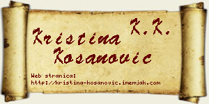 Kristina Kosanović vizit kartica